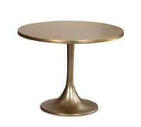 WOHNLING Table Basse Ronde 60x60x46,5 cm Aluminium Dorée, Structure Branche
