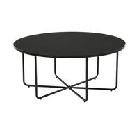 WOHNLING Table Basse Ronde 80x80x35 cm Noire All Black