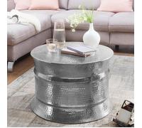 WOHNLING table basse WOHNLING table basse table ronde martelé argent