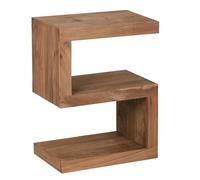WOHNLING Table d'appoint 44x30x60 cm Acacia Massif Forme E, Table Basse