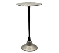 WOHNLING Table d'appoint Aluminium 29cm - Petite Table Ronde d'appoint en Métal argenté - Table de Salon Design - Table Déco - Table Basse - Table en Métal Faite à la Main Facile d'entretien