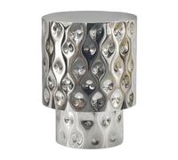 WOHNLING Table d'appoint Aluminium 36cm Argent Rond - Table d'appoint Design Métal - Table de Salon Alu - Table Basse Moderne - Table de Salon Petite Faite à la Main