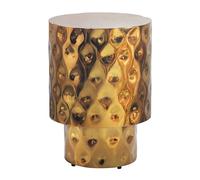 WOHNLING Table d'appoint Aluminium 36cm Or Rond - Table d'appoint Design Métal - Table de Salon Alu - Table Basse Moderne - Table de Salon Petite Faite à la Main