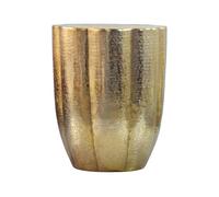 WOHNLING Table d'appoint Aluminium Or 41cm Table d'appoint Ronde Métal - Table décorative Alu Moderne - Petite Table de Salon - Table Basse Design Table de canapé Faite à la Main