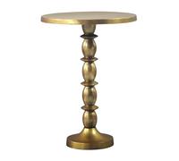WOHNLING Table d'appoint Or 40cm Aluminium Table Ronde - Table d'appoint Finition Brute - Table Basse Design Table Décorative - Table en Métal Orientale Moderne - Table de Canapé Faite à la Main