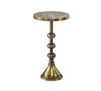 WOHNLING Table d'Appoint Ronde 30x30x56 cm Aluminium Dorée Orientale
