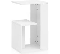 WOHNLING Table d'appoint WL5.696 35x29,5x60 cm en Bois Blanc Design Canapé Cantilever | Table Basse Moderne | Petite Table Basse carrée | Table de canapé Haute | Salon de la Table étroite