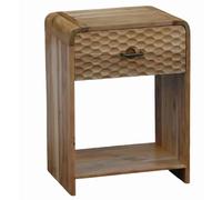 WOHNLING Table de Chevet 40 x 29,5 x 54 cm Bois de manguier Massif Marron