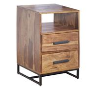 WOHNLING Table de Chevet Bois Massif 40x35x66 cm Table de Nuit d'appoint Haute