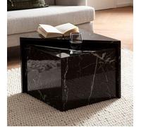 WOHNLING Tables Gigognes MONOBLOC Table d'appoint Basse Moderne Lot de 2 Noir