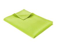 WOHNWOHL® Plaid légère en Coton gaufré (180x200 cm) • Couverture d’été • 100% Coton • Jeté de canapé • Plaid Facile d’Entretien • Couvre-lit • Couleur : Vert