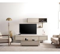 Wohnzimmer Set RTV Lowboard + 1x Regal Holz Beiges JVmoebel