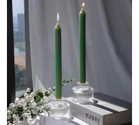 Woho Lot de 4 bougeoirs en Verre côtelé Transparent pour Centre de Table de Mariage, décoration d'intérieur