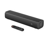 Wohome Petites barres de son 2.1 canaux pour TV avec 6 niveaux d'amélioration de la voix, caisson de basses intégré, haut-parleurs de barre de son BT de 16 pouces avec connexion optique/AUX/USB, S100