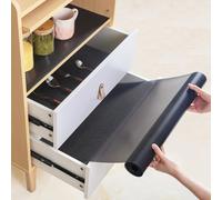 wohomuke Tapis de tiroir,50x600cm Protection tiroir Cuisine Plastique EVA Tapis de Frigo (Noir Translucide, 50x600cm)