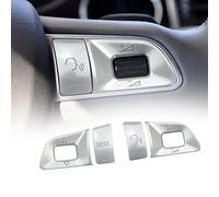 WOHOOD Voiture Décorer Boutons De Commutation De Volant De Voiture Couverture De Garniture De Cadre pour Audi A8 S8 D3 2004 2005 2006 2007 2008 2009 2010 Accessoires D'intérieur De Voiture