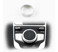 WOHOOD Voiture Décorer Console Centrale Multimédia Bouton Interrupteur Cercle pour Audi A3 8V S3 2013-2018 Décoration Couverture Garniture Voiture Style Intérieur Accessoires (Color : Silver)