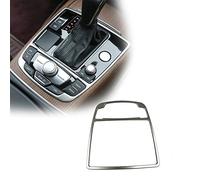 WOHOOD Voiture Décorer Garniture De Couverture De Décoration De Cadre De Changement De Vitesse De Console Centrale pour Audi A6 C7 2012-2018 Accessoires Intérieurs De Voiture en Acier Inoxydable