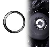 WOHOOD Voiture Décorer pour Benz pour Smart 453 Fortwo ForFour Patch Intérieur De Bague De Garniture De Volant Modifié (Color : Le Noir)