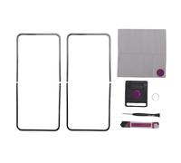 WOHPNLE 2 ensembles de cadre central de téléphone de remplacement pour Z Flip 3 5G F711, lunette de panneau d'affichage LCD ABS avec kit d'outils de réparation complet, installation facile