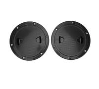 WOHPNLE 2 Pack de 6 Pouces Hatch d'inspection du Bateau, Une Plaque de Pont Marine Ronde avec Une Couverture détachable et Un Joint étanche pour l'accès aux Compartiments de Yacht Blancs (Noir)