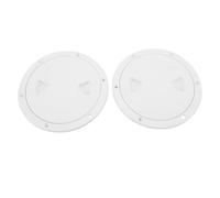 WOHPNLE 2 Pack de 6 Pouces Hatch d'inspection du Bateau, Une Plaque de Pont Marine Ronde avec Une Couverture détachable et Un Joint étanche pour l'accès aux Compartiments de Yacht Blancs (Blanc)