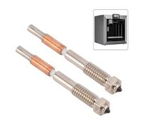 WOHPNLE 2 PCS Remplacement de la buse d'échange rapide pour Qidi plus 4 imprimante 3D, buse intégrée d'extrudeuse de 0,2 mm avec remplacement de construction bimétallique (0,4 mm)