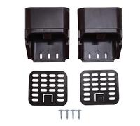 WOHPNLE 2 Sets Extensions de Coupe des devises de gouttière, 3x4 Pouces Le Filtre de Sortie en Plastique de la gouttière de gouttière de Type gouttière et Gardien de Feuilles avec vis à (Noir) (Brun)