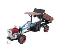 WOHPNLE 3 en 1 Toy Jouet modèle à Main en Alliage, Tracteur de Ferme et Jeu de Chariot élévateur pour garçons Vintage Truck and Trailer Toys for Kids Collectible