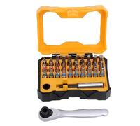 WOHPNLE 32Pcs Ratchet Screwdriver Set, 72 Tooth Multi Functional Mini Ratchet with 1 4in Hex Shank for Furniture Assembly and Electrical Maintenance