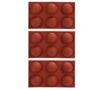 WOHPNLE 3PCS Semi Sphere Silicone Mold, for Baking Hot Chocolate Mousse with Dessert Chocolate Soap container Ideal for Homemade Gatherings Gifts (6 Hole)