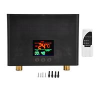 Wohpnle 5500W chauffe-eau électrique sans réservoir, chauffage à eau chaude instantanée avec panneau tactile numérique télécommande pour la douche de salle de bain de la cuisine (Noir)