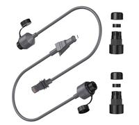 WOHPNLE Câble Adaptateur Ethernet SPX vers RJ45 résistant aux intempéries, câble Plat Haute Performance 24 AWG avec Prise SPX et coupleur RJ45 Femelle T568B pour réseau extérieur PoE