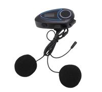WOHPNLE Casque Bluetooth pour Moto, écran LCD, Radio FM, réglage du Son, Haut-Parleur 40 mm, IPX6, Casque Anti-Pluie, interphone, Batterie 24 Heures, Haut-parleurs pour vélo, dépla