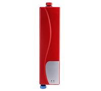 WOHPNLE Chauffage d'eau sans réservoir électrique, Mini-Chauffage à Eau Chaude instantanée en Acier Inoxydable avec Une lumière indicatrice à LED pour la Cuisine de Salle de Bain Lavage (Rouge)