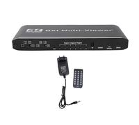 WOHPNLE Commutateur multi-visionneuse à interface multimédia HD 6x1, visionneuse multiple 4K 30Hz avec 9 modes d'affichage pour caméras de sécurité DVD PC TV Box