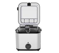 WOHPNLE Deep Fryer with Basket, 1000W Electric Fryer for Home Use Fast Efficient Cooking Stainless Steel Fryer for Chicken, French Fries, Shrimp, Onion Rings