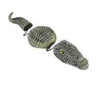 WOHPNLE Disage d'alligator Flottant, 3 Segments Simulate Alligator Float for Pond and Pool Alligator réaliste de la tête et du Corps Ornement du Corps Sculpture Flottante et décor d'eau