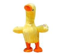 WOHPNLE Electric Tummy Time Cute Ducks, Multifunctional Dancing Duck Plush Toy with PP Cotton Sing Talk Cute Soft Comfortable Interactive Waddling Duck Toy for Kids Baby