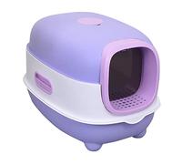 WOHPNLE Enclosed Cat Litter Box, Splash Proof Big Entrance Hooded Large Cat Litter Box Sturdy PP Deodorizing Litter Pan for Odor Control Cats up to 22lbs
