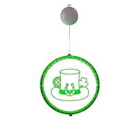 WOHPNLE Enseigne au néon Hat Clover, alimentée par Batterie, lumières de Patrick avec Barre Lumineuse LED Lumineuse, Lampe de fenêtre en Forme de trèfle pour la décoration de fenêtres de