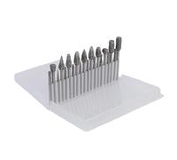 WOHPNLE Ensemble de fichiers rotatif de 20 pcs, bits de bavure en carbure de tungstène 3x3 mm 3x6 mm Cut pour la sculpture en pierre en bois en métal 1 tige de 8 pouces