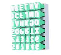 WOHPNLE Ensemble de tampons de l'alphabet en argile, tampons avec lettres majuscules et chiffres, décoration de poterie, outils de bricolage pour céramique et argile polymère