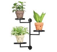 WOHPNLE Étagère de Plante Murale intérieure à 3 Niveaux tournante, Support de vitre à 180 degrés Support de Plante Flottante Support de Support Mural Polyvalent pour Les jardinières Decor