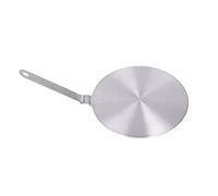 WOHPNLE Kitchen Heat Diffuser, Stainless Steel Induction Adapter Plate with Handle Non Induction Cookware Flame Diffuser for Gas Electric Stoves (22#)