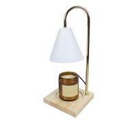 WOHPNLE Lampe chauffe-bougie, chauffe-bougie sans fumée à intensité variable, brûleur de bougies d'aromathérapie décoratif pour bougies en pot, décoration de maison (Blanche)