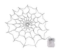 WOHPNLE Lumière Artificielle de Toile d'araignée, décorations d'halloween de diamètre de 1.2m 8 Effets de lumière Lampe Orange de LED pour la décoration d'intérieur ext