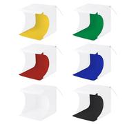 WOHPNLE Mini boîte à lumière de Studio Photo, boîte à lumière en PVC à luminosité réglable de 20 cm avec 3 lumières LED à température de Couleur, Mini Tente de Photographie, Access