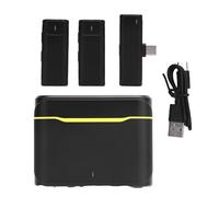 WOHPNLE Mini Phone sans Fil, Phone Bluetooth Lavalier Annulation du Bruit Mic de Revers Mic de Revers 2,4 GHz avec Un boîtier de Charge pour la vidéo, Le Streaming, l'interview