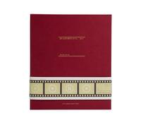 WOHPNLE Photo Album Book, Clear Film Air Isolation Memory Book with Large Capacity DIY Scrapbooking Gift in Red for Wedding Anniversary Family Photos (Red)